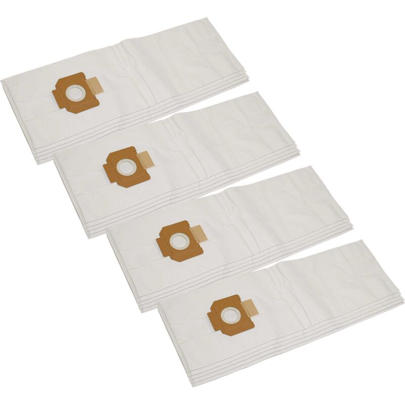 vhbw 20x Staubsaugerbeutel kompatibel mit WAP / Alto 550-21, 550-2M, 550-31, 550-3M, 650-11, 650-1M Staubsauger - Mikrovlies, Weiß