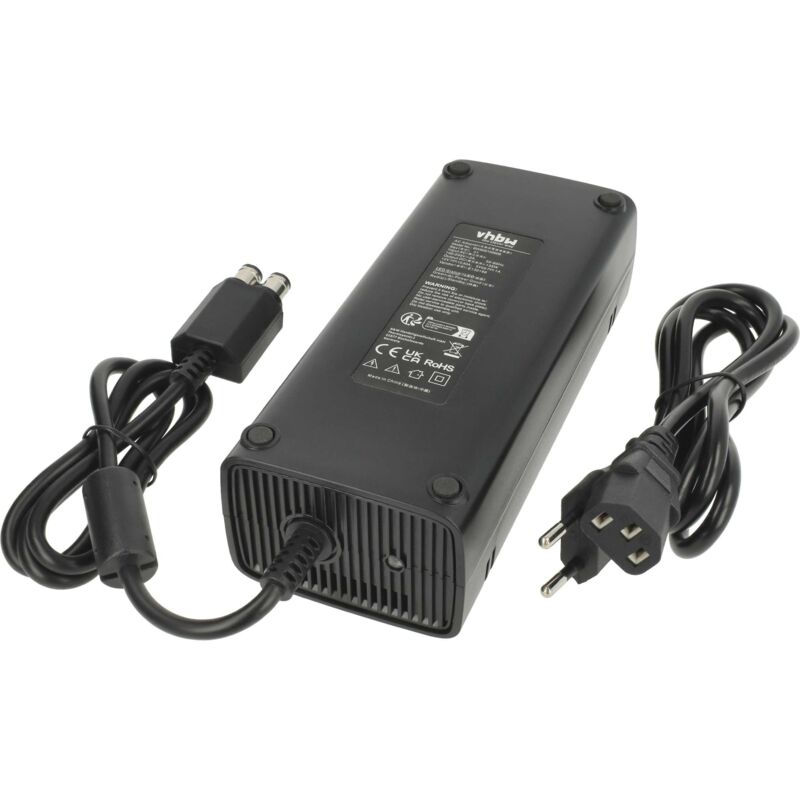 Vhbw - 220V Netzteil Ladegerät Ladekabel 130W (12V/10.83A) kompatibel mit Microsoft Xbox 360 Slim Ersatz für DE-X360-3206.