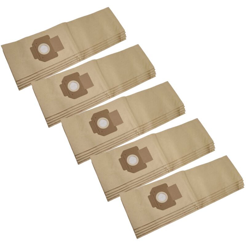 vhbw 25x Staubbeutel kompatibel mit WAP Alto 650-3M, 650-21, 550-3M, 550-31, 650-1M, 650-11, 550-2M Staubsauger - 38cm x 22cm braun