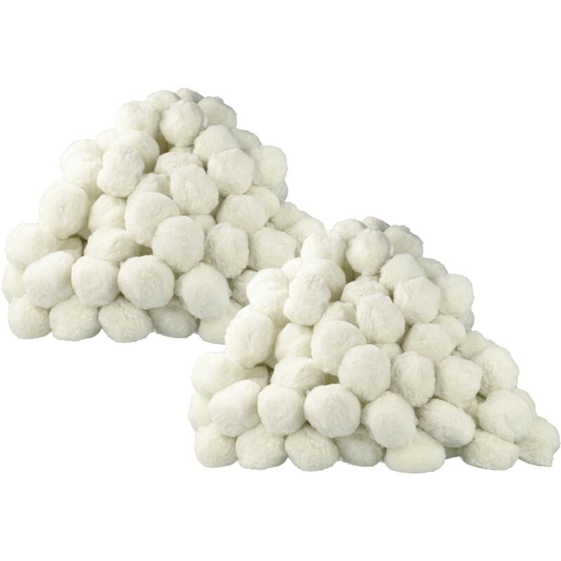 vhbw 2x 1000 g Filterbälle-Verpackung Ersatz für Bestway 58475 für Pool-Filteranlagen, Sandfilteranlagen - 50 mm