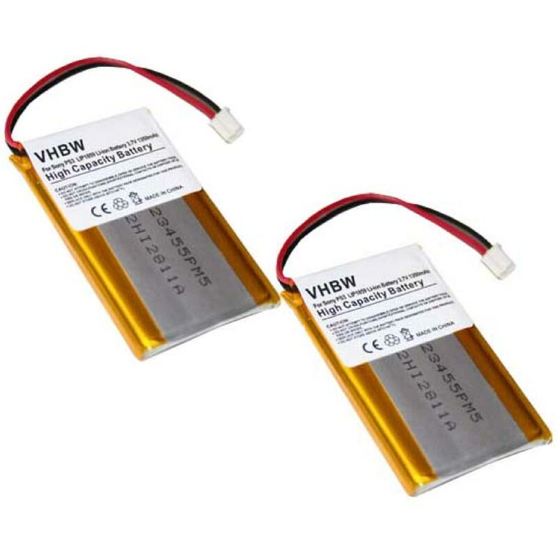 Vhbw - 2x Akku kompatibel mit Sony Playstation3 PS3 DualShock 3 WiFi Controller Gamepad Controller (950 mAh, 3,7 v, Li-Ion)