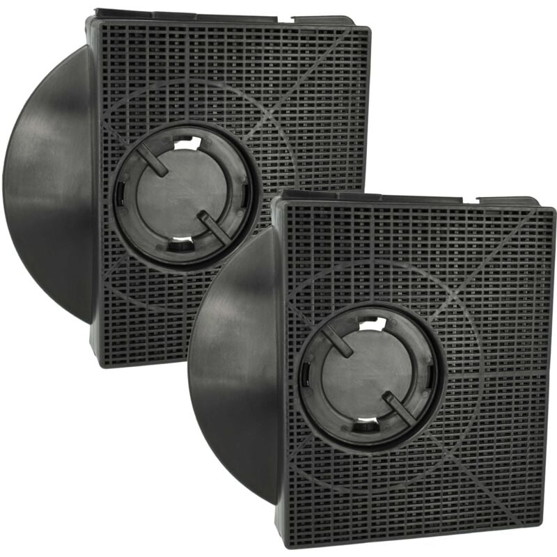 2x Aktivkohlefilter kompatibel mit Elica Circus, ciak std GR/A/56, count st WH/F/90 s.mass. Dunstabzugshaube - 21,3 x 20,7 x 4,1 cm - Vhbw