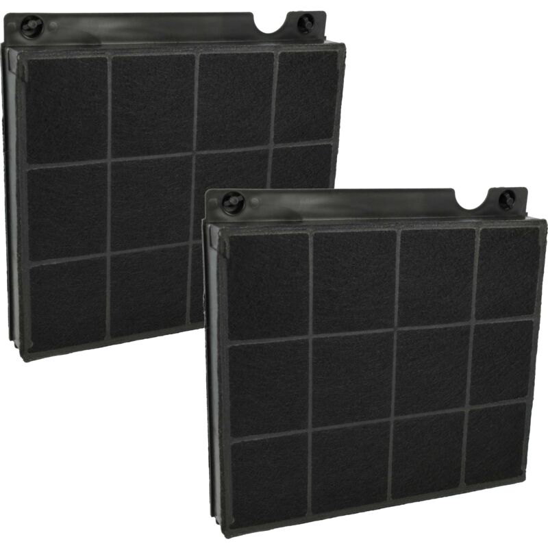 2x Aktivkohlefilter kompatibel mit Elica Reef, Reef Island, Plein Air, Polar, Quartz he, Quartz hp, PIANOASPIRANTEK12 Dunstabzugshaube - Vhbw