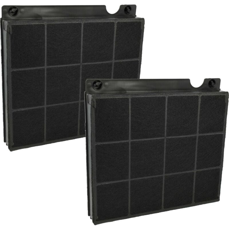 2x Aktivkohlefilter kompatibel mit Elica Top Sense islanda d d IXBL/F/120X60, Top Sense Island, Trendy, TRATTOIXF/90 Dunstabzugshaube - Vhbw