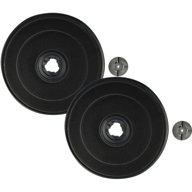 2x Aktivkohlefilter kompatibel mit Küppersbusch d 600 wz, lb 633.0 b, d 600 bz, d 600 jz, lb 633.0 w Dunstabzugshaube - 2,3 cm - Vhbw