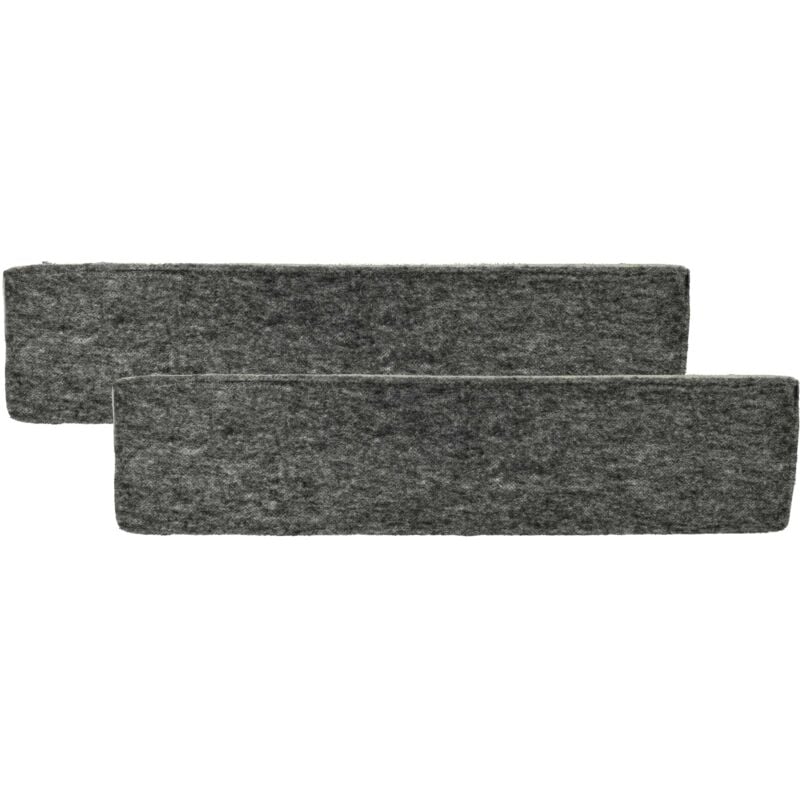 2x Aktivkohlefilter kompatibel mit Miele aura edition 6000 / hvbr, 6000 / edst, 6000 / brws Dunstabzugshaube - 42,5 x 9,7 x 1,9 cm - Vhbw