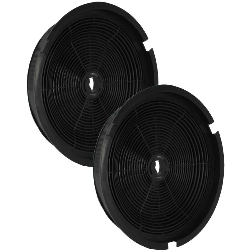 vhbw 2x Aktivkohlefilter kompatibel mit Zanker SLIM 60 BK, SLIM 60 BWN, SLIM 60 WH, SLIM 902 MBK, SLIM 902 MBWN Dunstabzugshaube - 19 cm