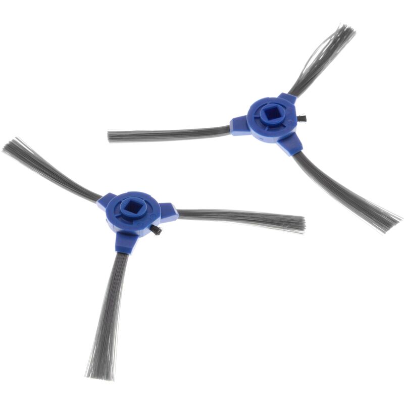 Vhbw - 2x Seitenbürste kompatibel mit Eufy RoboVac 11S Max, 15C Max, 30C Max, G10 Hybrid Saugroboter - Reinigungsbürsten Set, schwarz / grau / blau
