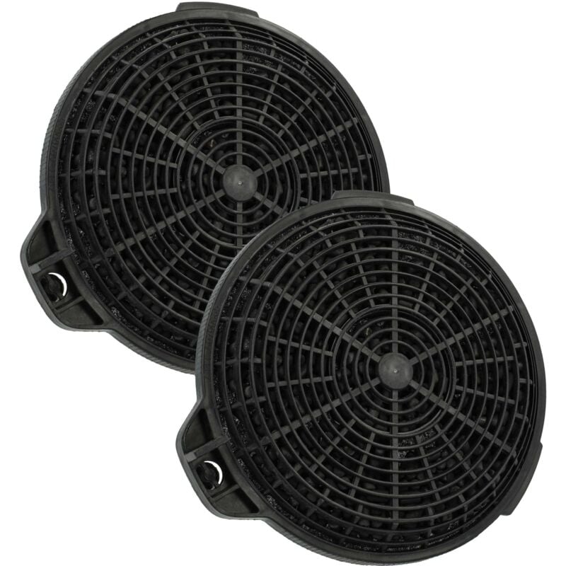 2x Aktivkohlefilter kompatibel mit Apelson Helia 600 inox, Apolo 600 inox, Talia 900 inox, Talia 600 inox Dunstabzugshaube - 13,25 cm - Vhbw