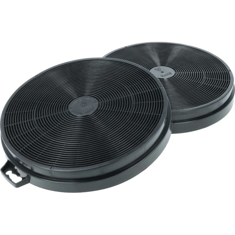 2x Aktivkohlefilter kompatibel mit Whirlpool cpun 900 ixp 650, kflatkappar 900, klf 1500 dx, ebclr Dunstabzugshaube - 20,2 cm - Vhbw