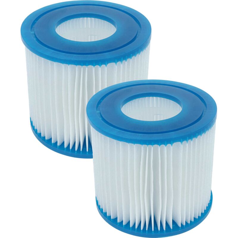 Vhbw - 2x Filterkartusche Typ vii kompatibel mit Bestway Lay-Z-Spa Vegas Pool - Ersatzfilter Blau Weiß