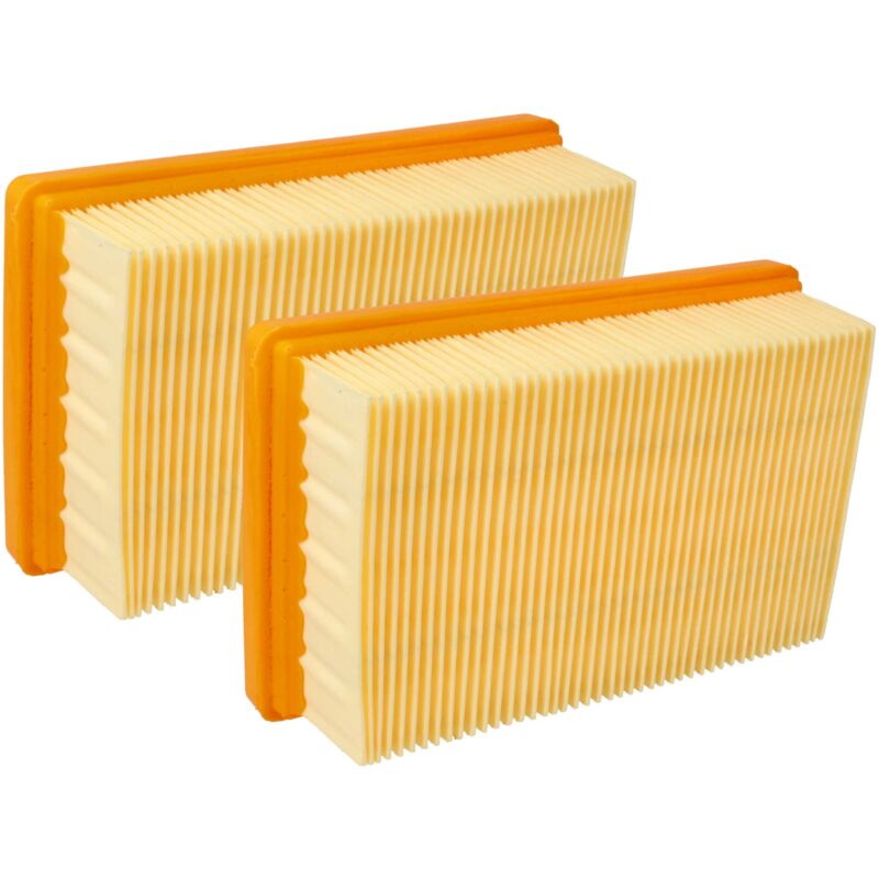 Set 2x Flachfaltenfilter kompatibel mit Kärcher WD6 p, WD6 Premium Staubsauger - Filterelement - Ersatz für Kärcher 2.863-005.0, kfi 4410 - Vhbw