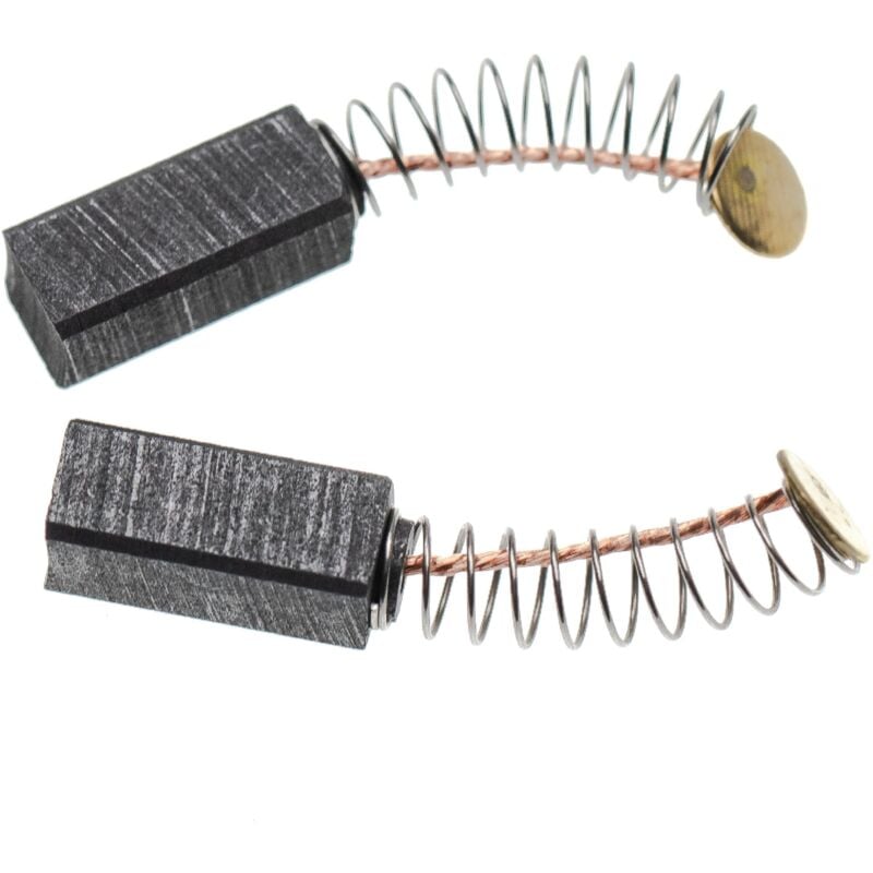 Vhbw - 2x Kohlebürste 14 x 6 x 6 mm kompatibel mit Metabo STE350, B350, 220-225, ST450, ST350, SBE480R+L, SB480 Elektrowerkzeug + Feder