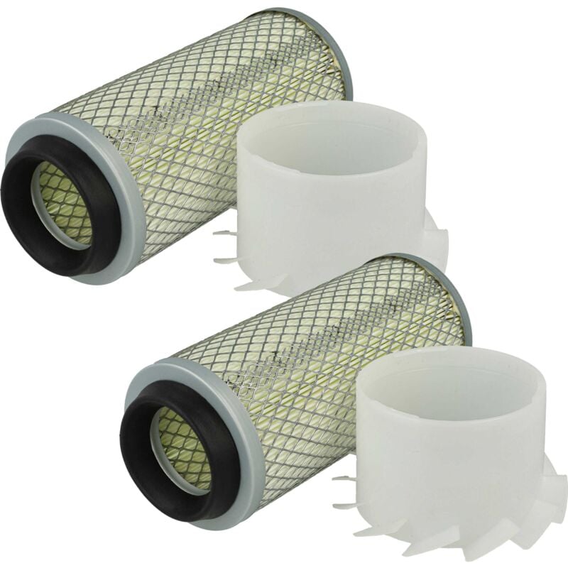 2x Luftfilter kompatibel mit neuson rd ac 00303 Yanmar 3TNE68-ENSR Bagger - Äußerer Motorfilter - Vhbw