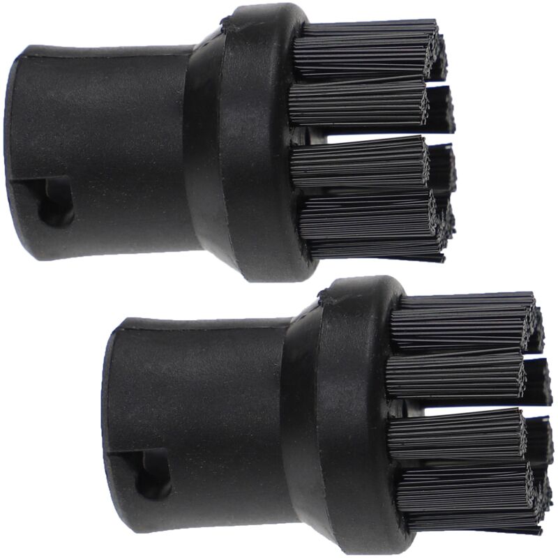 Vhbw - 2x Rundbürste kompatibel mit Kärcher sc 5, sc 5.850 c, sc 5 EasyFix, sc 5.800 cb, sc 5.800 c Dampfreiniger - Dampfbürste
