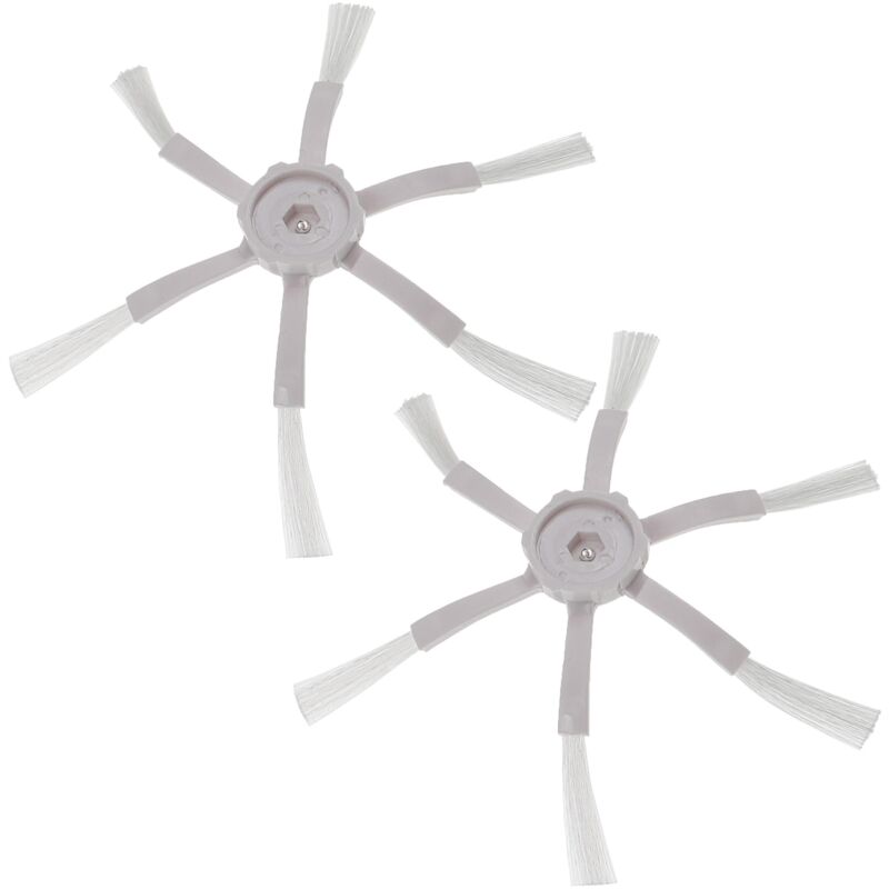2x Seitenbürste kompatibel mit Xiaowa E35, C10, E20, E25 Saugroboter - Reinigungsbürsten Set, weiß - Vhbw
