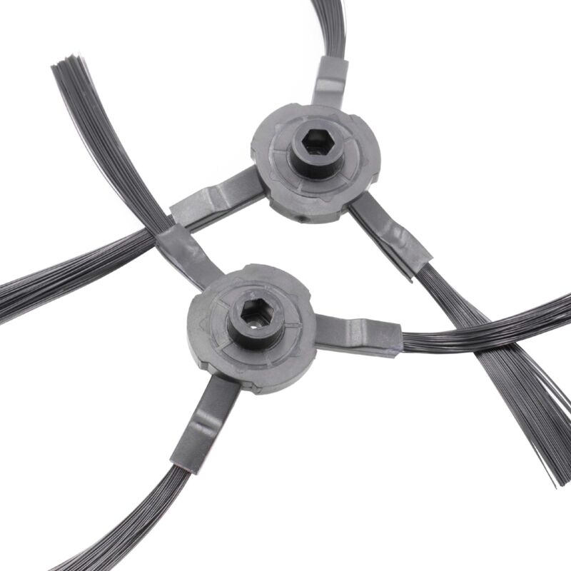 2x Seitenbürste kompatibel mit Medion E32 sw, MD18510 Saugroboter - Reinigungsbürsten Set, links/rechts, schwarz - Vhbw