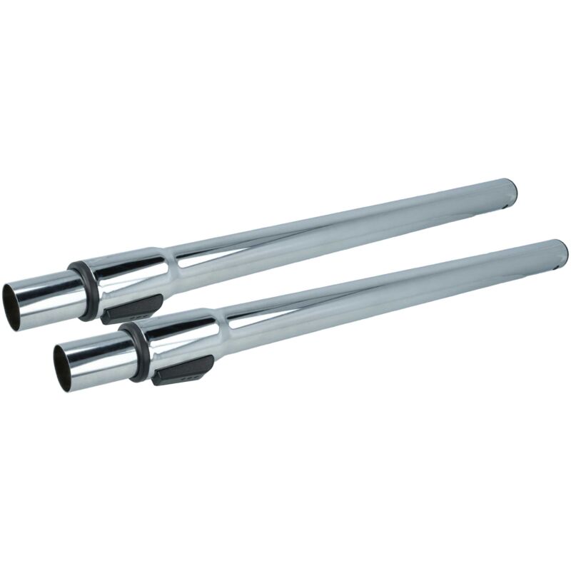2x Staubsaugerohr kompatibel mit Dirt Devil Infinity equ Silence, Infinity Excell Staubsauger - 32 mm Anschluss, 58 - 96 cm lang verchromt - Vhbw