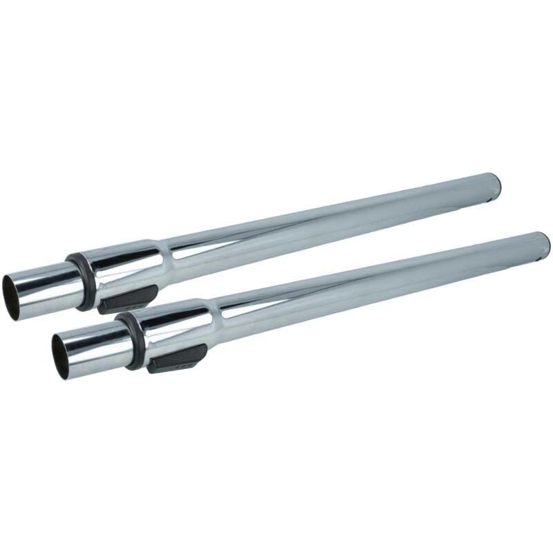 2x Staubsaugerohr kompatibel mit Dirt Devil Infinity VS8 Loop, Infinity VS8 Carbon Loop Staubsauger - 32 mm Anschluss, 58 - 96 cm lang verchromt