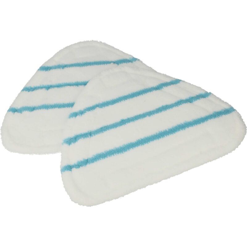 Vhbw - 2x Wischbezug kompatibel mit Clean Maxx Dampfreiniger, Dampfmop - Polyester / Polyamid Blau Weiß