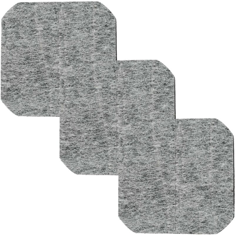 Vhbw - 3x Aktivkohle-Filter kompatibel mit Tefal Compact Quadra 8204, 8322, 8321 Fritteuse - 12 x 12 x 0,8 cm