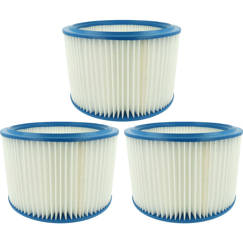 3x Filterelement kompatibel mit Festool srm 45 e-planex Nass-/Trockensauger - Feinstaubfilter - Vhbw