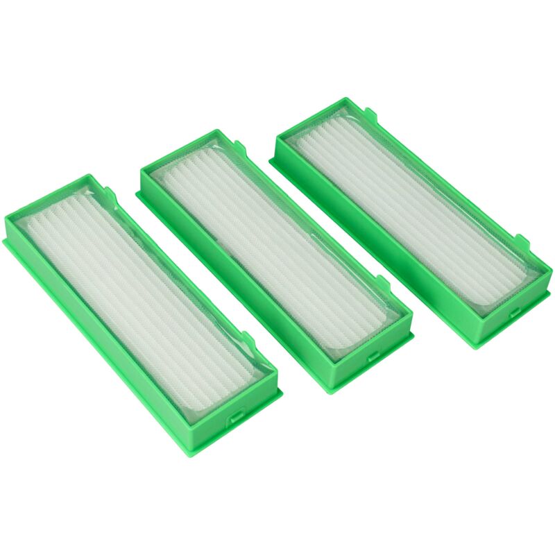 Filterset 3x Staubsaugerfilter kompatibel mit Vorwerk Kobold VR200, VR-200, VR300, VR-300 Staubsauger - hepa Filter Allergiefilter - Vhbw