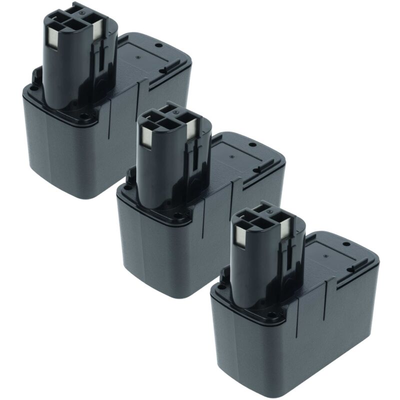 3x Akku kompatibel mit Bosch gsb 12 VSE-2, gsb 12VSP-2, gsb 12 VSP-3, gsr 12V Elektrowerkzeug (3000mAh NiMH 12 v) - Vhbw