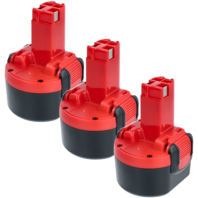 3x Akku kompatibel mit Bosch gsr 9.6V, psr 960 Werkzeug (1500 mAh, NiMH, 9,6 v) - Vhbw