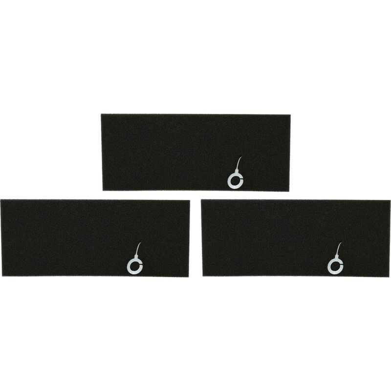 Vhbw - 3x Staubsaugerfilter kompatibel mit Bosch logo bagless sin bolsa 2000 w BSG62082, 2000 w BSG6208202 Staubsauger - Schaumstofffilter