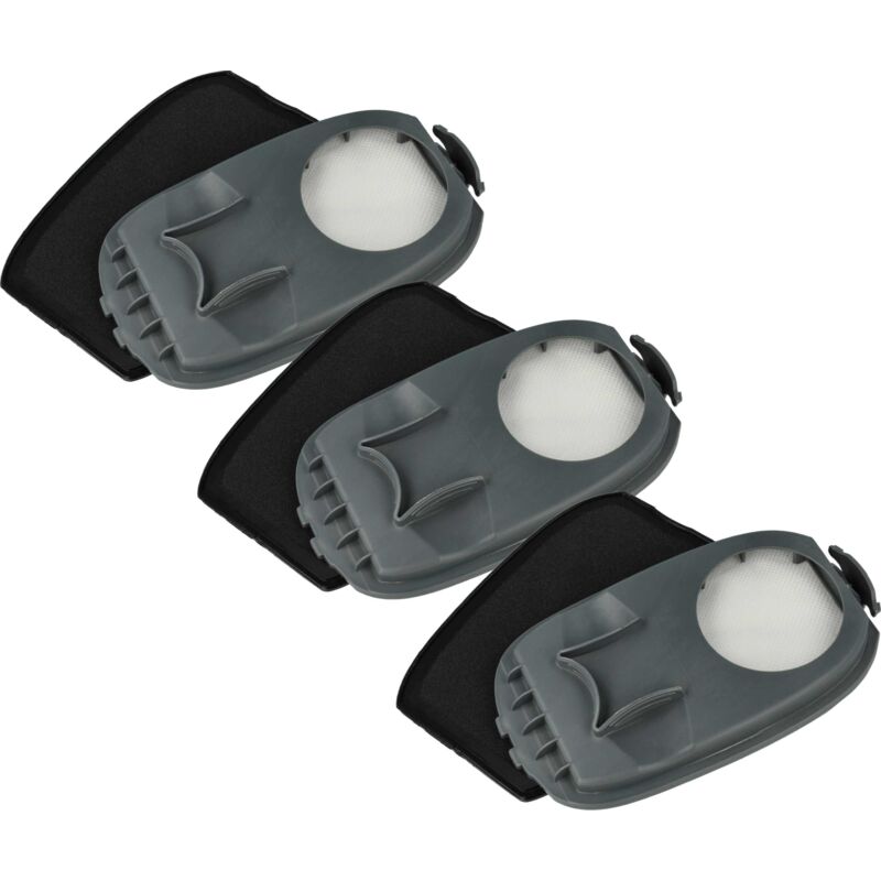 3x Staubsaugerfilter kompatibel mit Philips Serie 9000 Staubsauger, Waschsauger - HEPA-Filter Schwarz Grau Weiß - Vhbw
