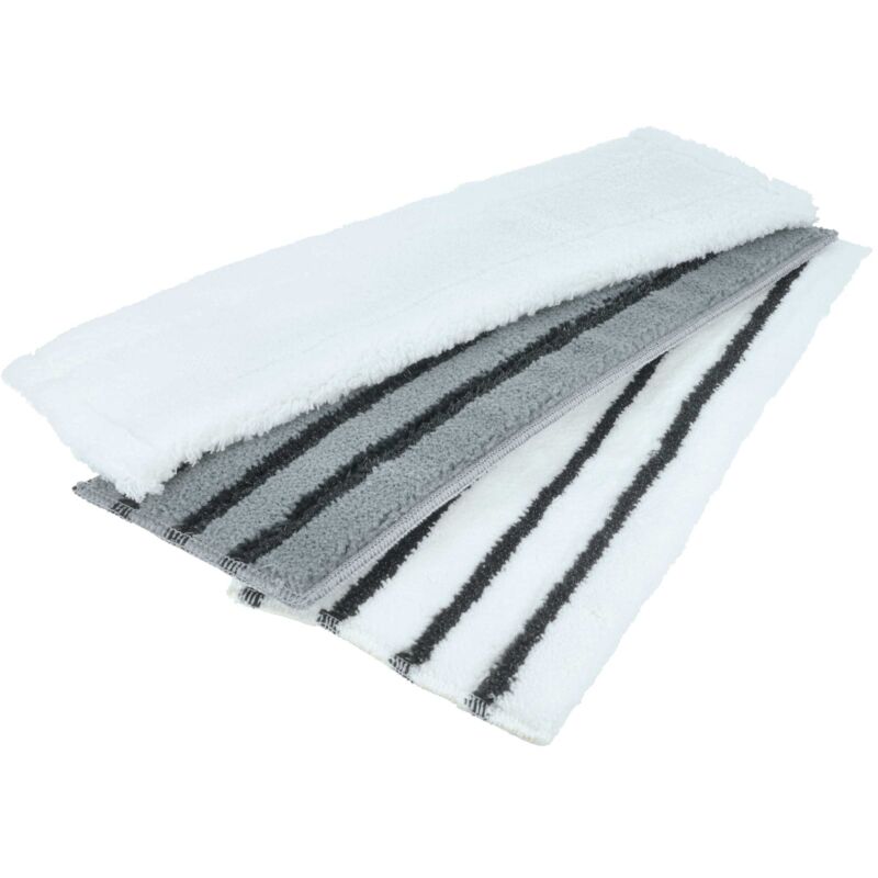 vhbw 3x Wischbezug kompatibel mit Kärcher SC 4 Deluxe, EasyFix Iron, EasyFix Dampfreiniger - 1x Soft-Bodentuch, 1x Power Scrub-Pad, 1x Scrub-Pad