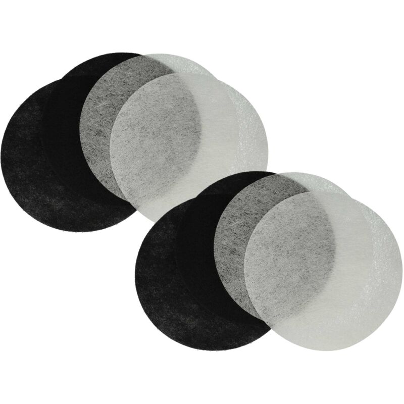 Vhbw - 4x Aktivkohlefilter, 4x Fettfilter kompatibel mit Moulinex T-43, T-41, T-42 Fritteuse - 8-tlg. Filter-Set