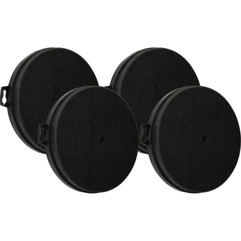 vhbw 4x Aktivkohlefilter kompatibel mit Hanseatic 265797 - SY-103F-E2-C7-900, 363934 - SY-3288B8-E1-C-900, 397222 Dunstabzugshaube - 21 cm