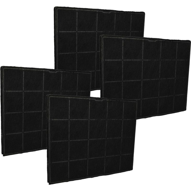 vhbw 4x Aktivkohlefilter kompatibel mit Airforce SANTORIN I 881055, 881055 Dunstabzugshaube