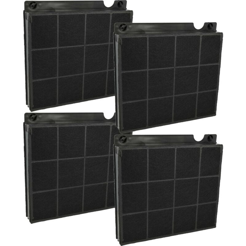 4x Aktivkohlefilter kompatibel mit Elica top IXBL/A/90, Top Sense, Top Sense 120, Top Sense 60, Top Sense 90 Dunstabzugshaube - Vhbw