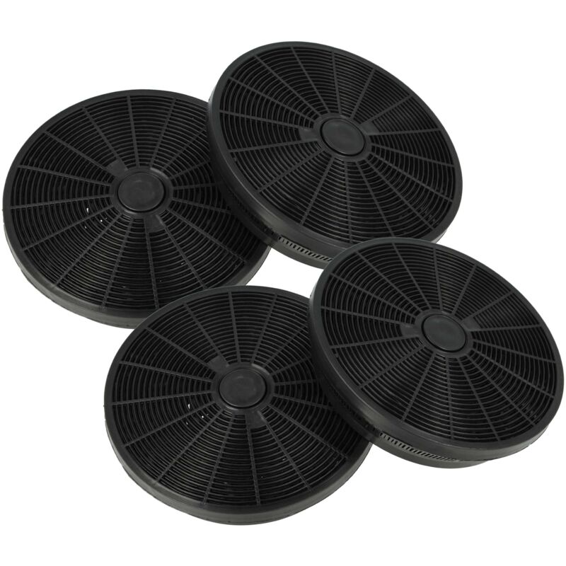 4x Aktivkohlefilter kompatibel mit Respekta ch 1060 r, ch 1060 s, ch 1060 o, ch 1060 t, ch 1060 w, ch 1060 sg Dunstabzugshaube - Vhbw
