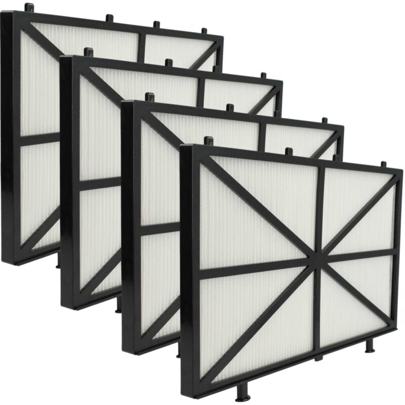 vhbw 4x H11 Filterpad kompatibel mit Dolphin Zenit 30, 20, 15, 10 Poolsauger, Poolroboter - Feinfilter, 26,5 x 15,8 x 1,1 cm