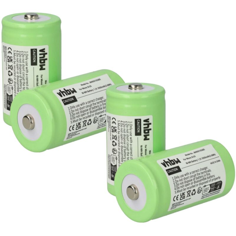 Vhbw - 4x Akku kompatibel mit PerfectPro Rockbox dab+ Funkgerät, Walkie Talkie (3000 mAh, 1,2 v, NiMH)