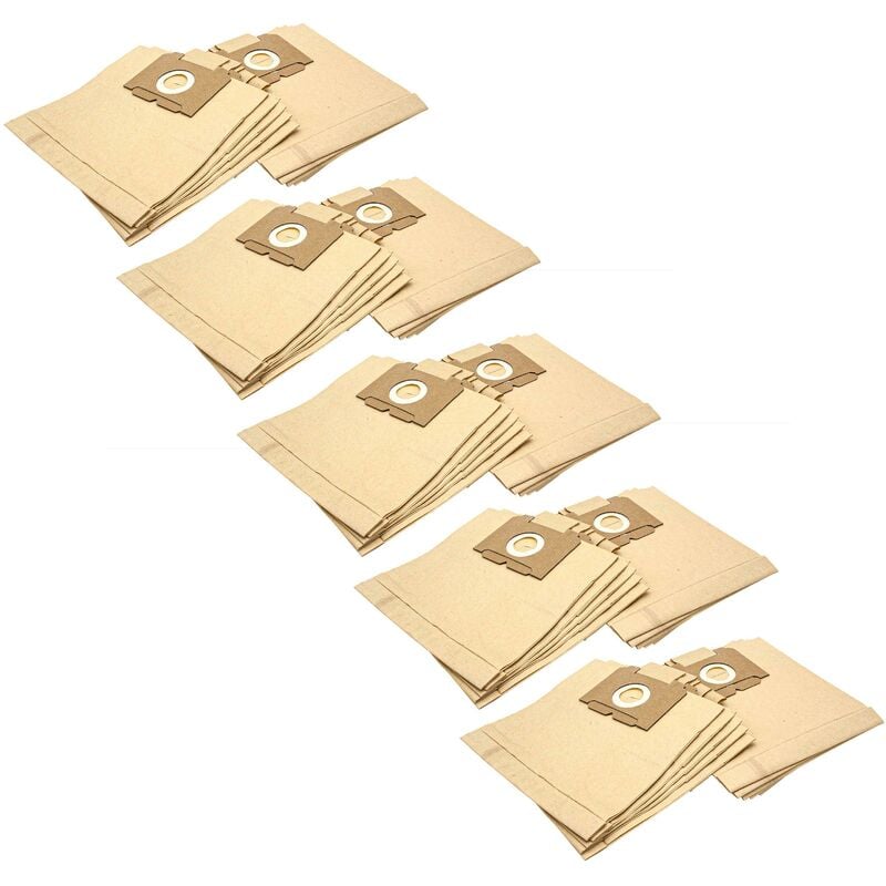 50x Staubsaugerbeutel kompatibel mit AEG/Electrolux Vampyr ce 1, ce 100 - 999, ce 1700.0 Staubsauger - Papier, 26cm x 22cm, Sandfarben - Vhbw