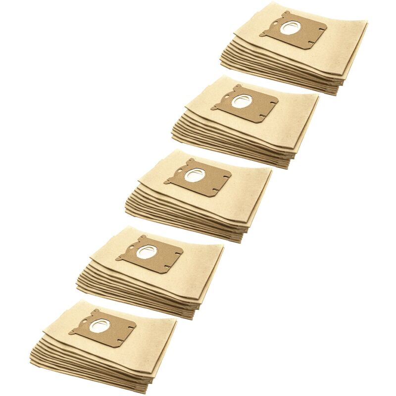 50x Staubsaugerbeutel kompatibel mit Philips fc 8380 Impact Plus, fc 8381 Impact, fc 8382 Impact, fc 8383 Impact, fc 8384 Impact - Braun - Vhbw