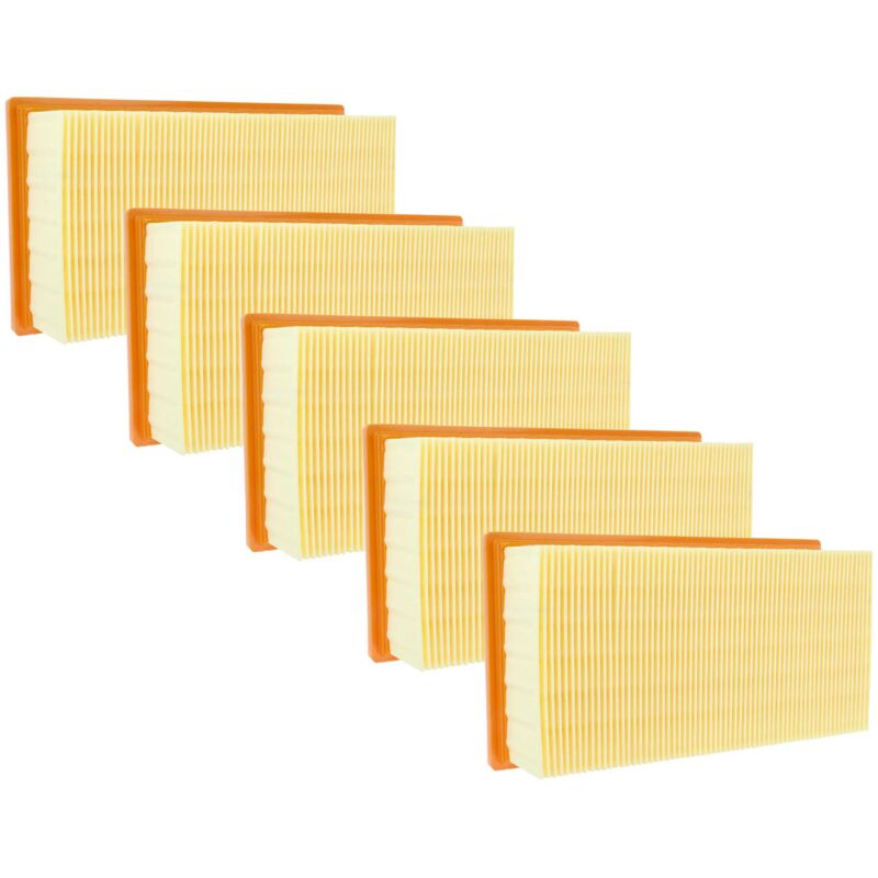 vhbw 5x Flachfaltenfilter L - M kompatibel mit Kärcher K 3500 E, K 2000 TE, K 3501, K 2000 E Nass-/Trockensauger Staubsauger