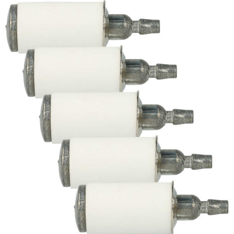 5x Kraftstofffilter Ersatz für 530095992, 545038501 für Gartengeräte z.B. Motorsäge, Motorsense - Vhbw