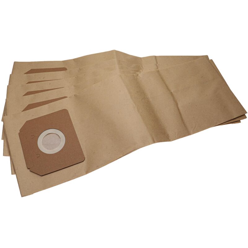 5x Staubbeutel kompatibel mit Bosch gas 35 m afc, gas 35 l sfc+, gas 35 l afc Staubsauger - 56cm x 20cm braun - Vhbw