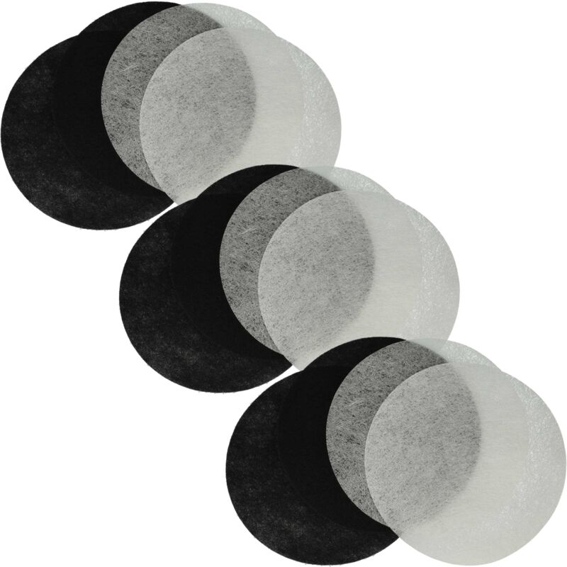 Vhbw - 6x Aktivkohlefilter, 6x Fettfilter Ersatz für Moulinex AD-5 für Fritteuse - 12-tlg. Filter-Set