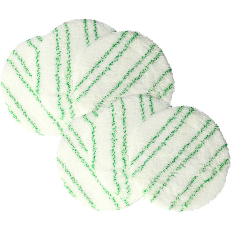 6x Polierpad kompatibel mit Kärcher fp 303 Saugbohner - Polierscheiben-Set für Laminat Grün Weiß - Vhbw