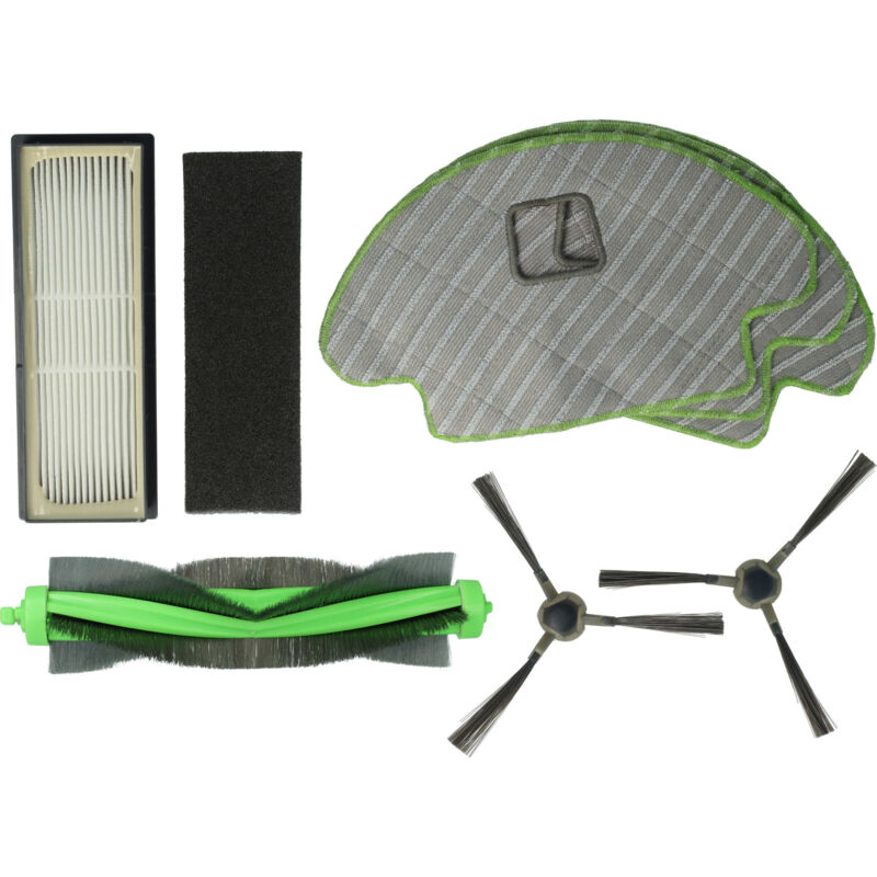Vhbw - 8-tlg. Wartungskit kompatibel mit iRobot Roomba Combo Saugroboter - Seitenbürsten, Hauptbürste, Feinstaubfilter, Filterschutz, Nasswischtuch