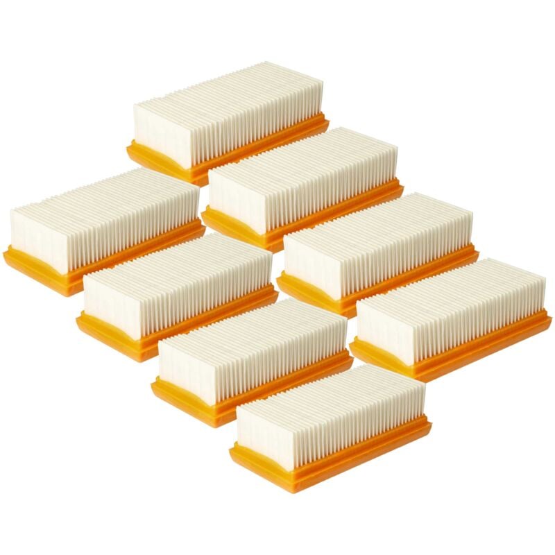 8x Flachfaltenfilter kompatibel mit Milwaukee as 30 mac, as 42 mac Staubsauger - Motorkühlluftfilter - Vhbw