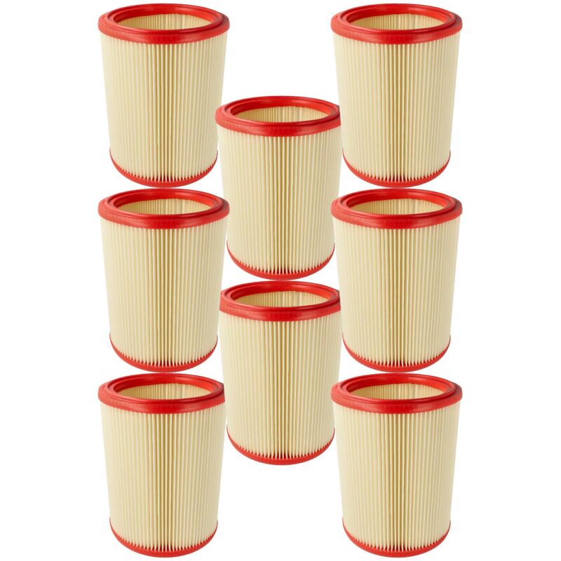 8x Lamellenfilter kompatibel mit Bosch gas 1200, gas 15, gas 20 Handstaubsauger - Vhbw