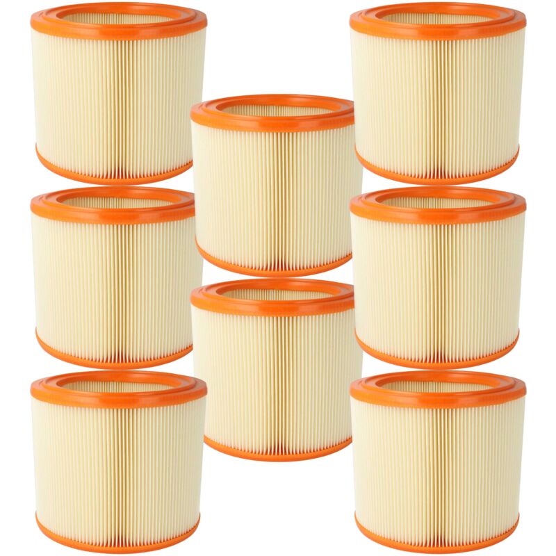 8x Lamellenfilter kompatibel mit Nilfisk - Alto sq 650-3M, sq 650-1M, sq 691-9M/B1, sq 690-3M/B1 Handstaubsauger - Vhbw